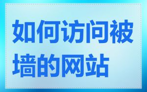 如何访问被墙的网站