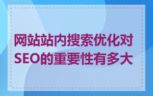网站站内搜索优化对SEO的重要性有多大