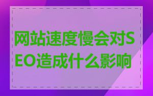 网站速度慢会对SEO造成什么影响
