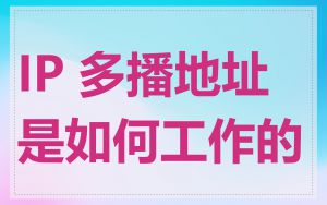 IP 多播地址是如何工作的