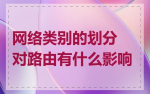 网络类别的划分对路由有什么影响