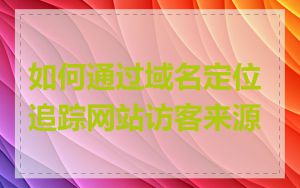 如何通过域名定位追踪网站访客来源