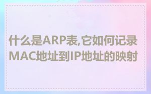 什么是ARP表,它如何记录MAC地址到IP地址的映射