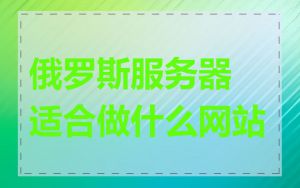 俄罗斯服务器适合做什么网站