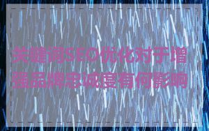 关键词SEO优化对于增强品牌忠诚度有何影响