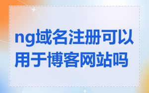 ng域名注册可以用于博客网站吗