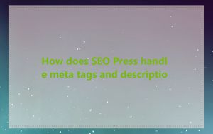 How does SEO Press handle meta tags and descriptio