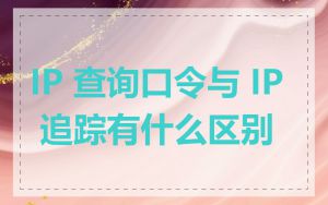 IP 查询口令与 IP 追踪有什么区别