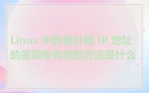Linux 中查看外网 IP 地址的最简单有效的方法是什么