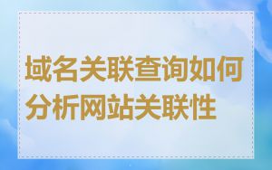 域名关联查询如何分析网站关联性