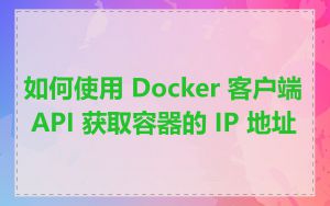 如何使用 Docker 客户端 API 获取容器的 IP 地址