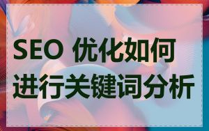 SEO 优化如何进行关键词分析