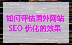 如何评估国外网站 SEO 优化的效果