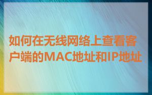 如何在无线网络上查看客户端的MAC地址和IP地址