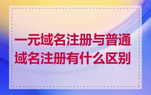 一元域名注册与普通域名注册有什么区别