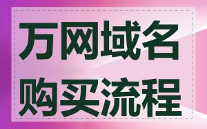 万网域名购买流程