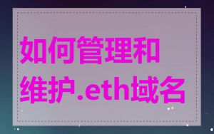 如何管理和维护.eth域名