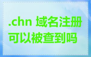 .chn 域名注册可以被查到吗