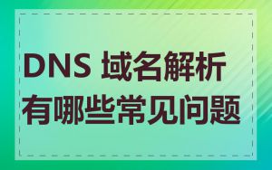 DNS 域名解析有哪些常见问题