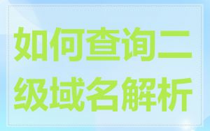 如何查询二级域名解析