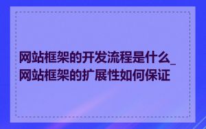 网站框架的开发流程是什么_网站框架的扩展性如何保证