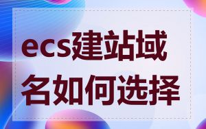 ecs建站域名如何选择