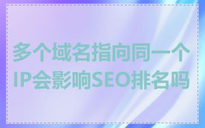 多个域名指向同一个IP会影响SEO排名吗