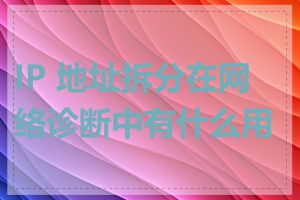 IP 地址拆分在网络诊断中有什么用途