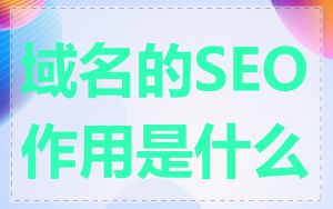 域名的SEO作用是什么