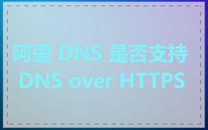 阿里 DNS 是否支持 DNS over HTTPS