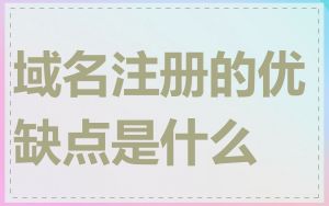 域名注册的优缺点是什么
