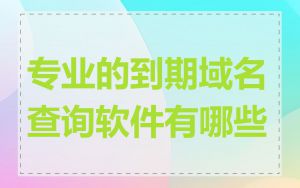 专业的到期域名查询软件有哪些