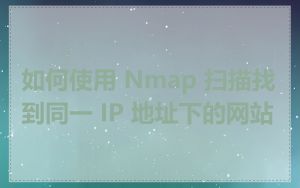 如何使用 Nmap 扫描找到同一 IP 地址下的网站