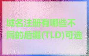 域名注册有哪些不同的后缀(TLD)可选