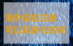 海外域名注册可以买多长时间
