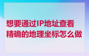 想要通过IP地址查看精确的地理坐标怎么做