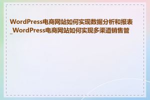 WordPress电商网站如何实现数据分析和报表_WordPress电商网站如何实现多渠道销售管理