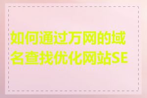 如何通过万网的域名查找优化网站SEO