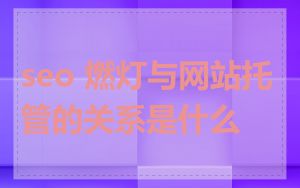 seo 燃灯与网站托管的关系是什么