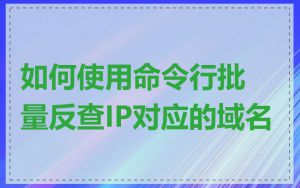 如何使用命令行批量反查IP对应的域名