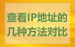 查看IP地址的几种方法对比
