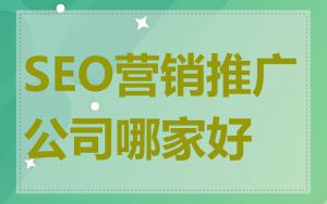 SEO营销推广公司哪家好