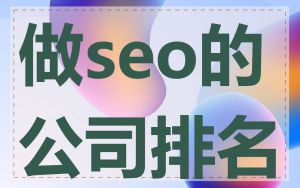 做seo的公司排名