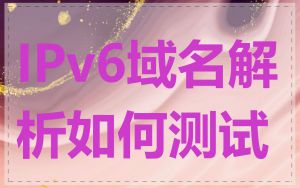 IPv6域名解析如何测试