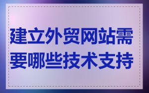 建立外贸网站需要哪些技术支持