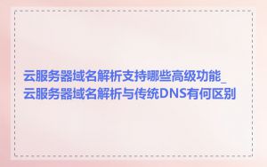 云服务器域名解析支持哪些高级功能_云服务器域名解析与传统DNS有何区别