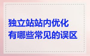 独立站站内优化有哪些常见的误区