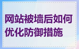 网站被墙后如何优化防御措施