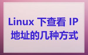 Linux 下查看 IP 地址的几种方式