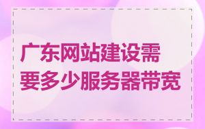 广东网站建设需要多少服务器带宽